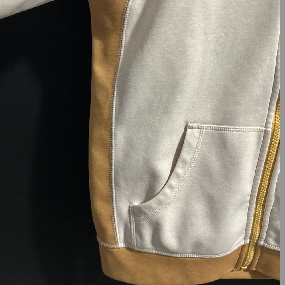 Burton Cream/Mustard Full‎ Zip Fleece-Lined Hoodie Women's Size M - Picture 5 of 12